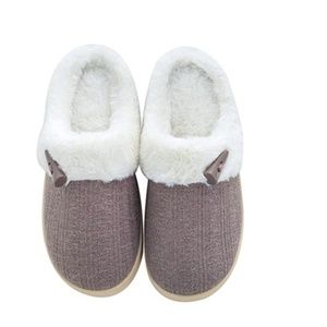 NineCiFun Women's Slip on Fuzzy Slippers Memory